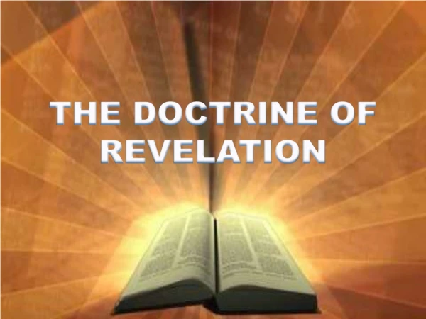 THE DOCTRINE OF REVELATION