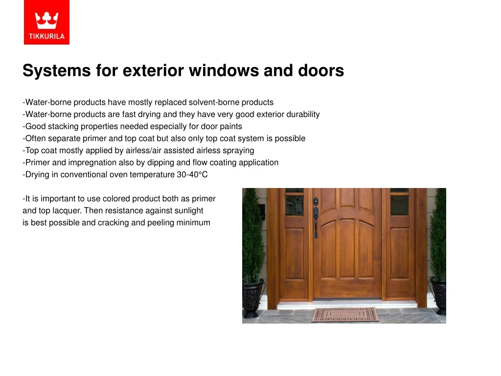 systems for exterior windows and doors