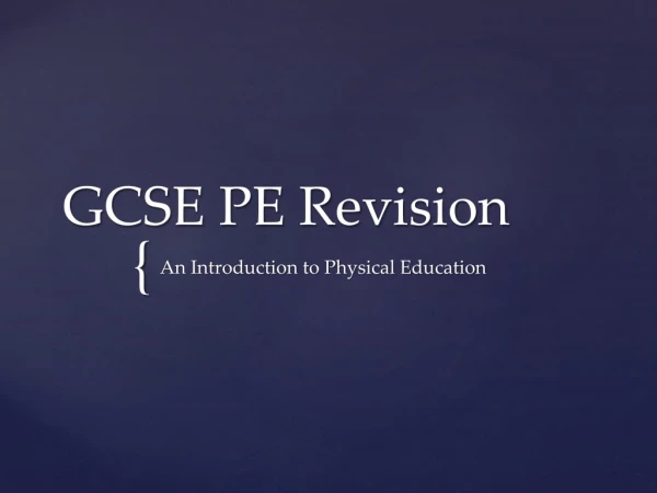 GCSE PE Revision