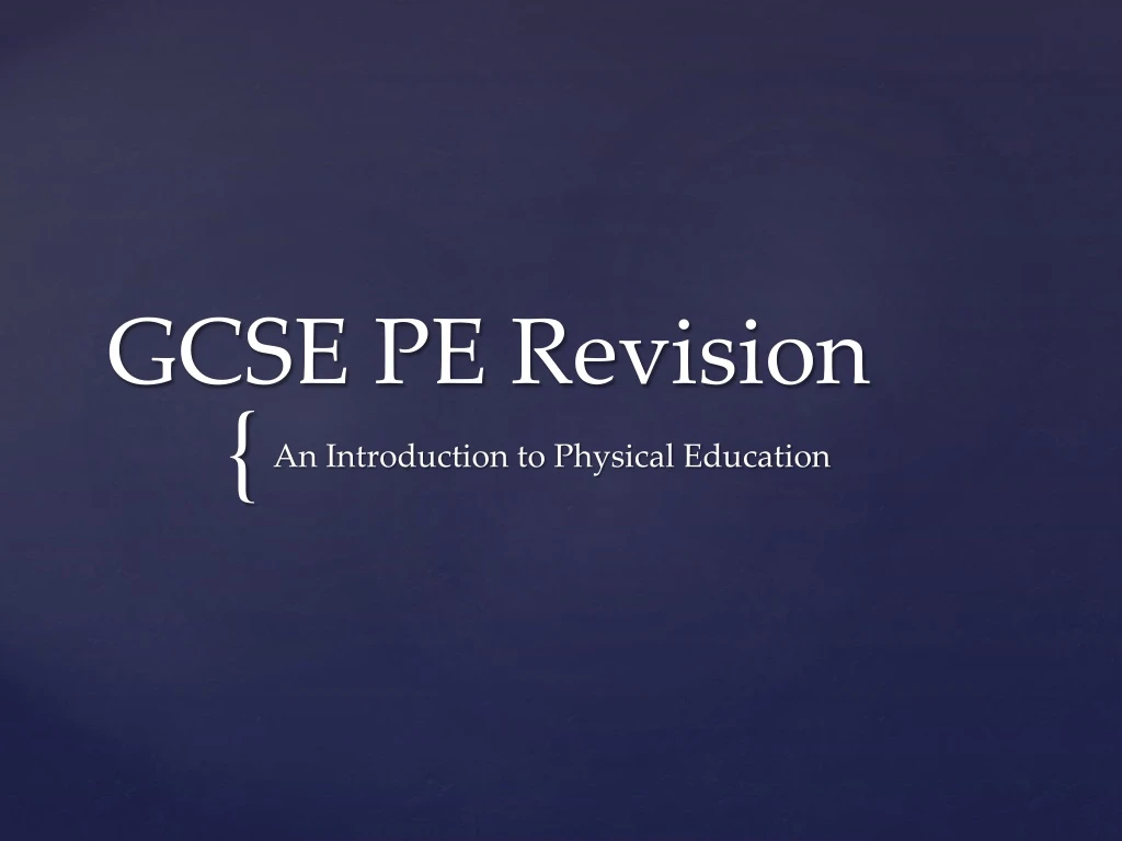 gcse pe revision