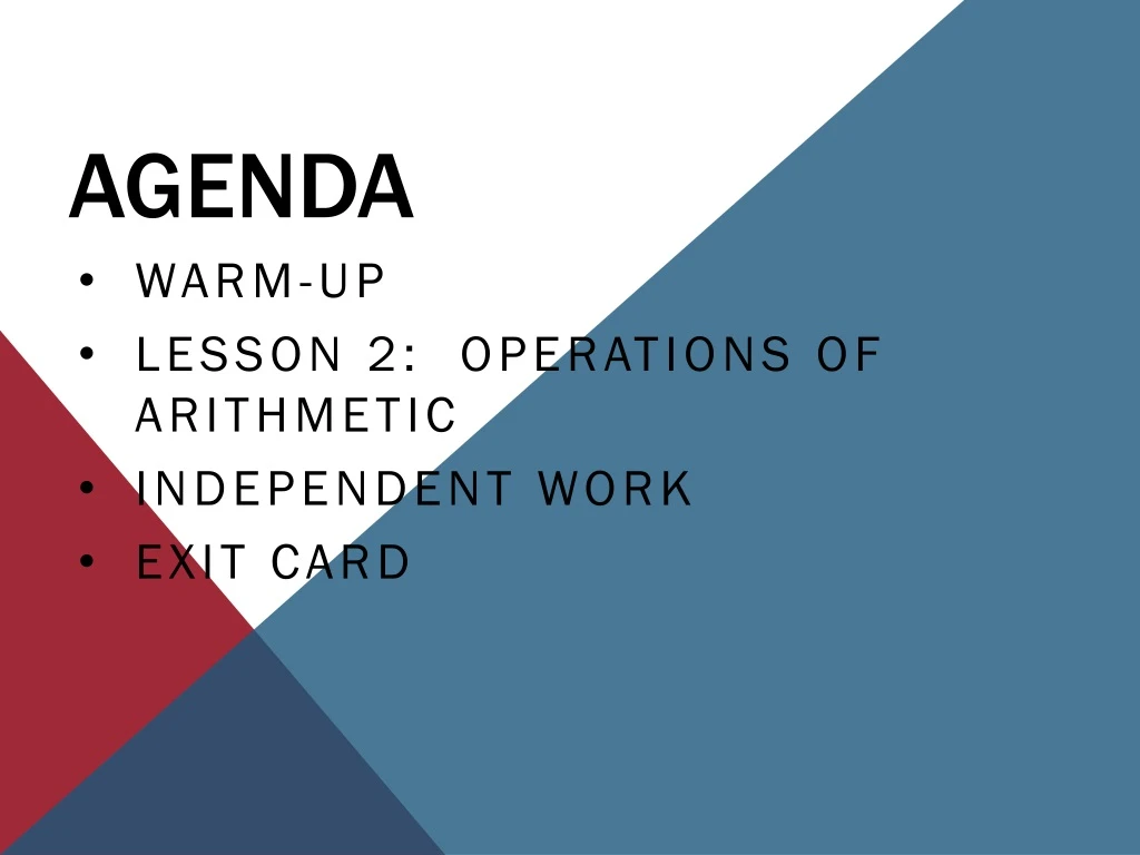 agenda