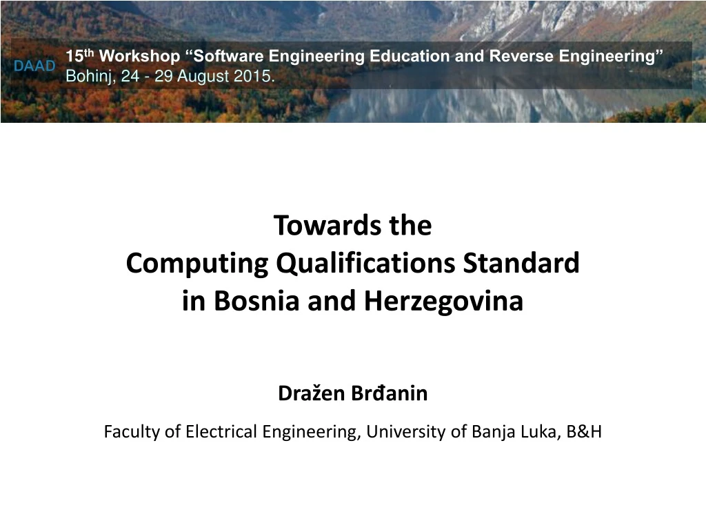 towards the computing qualifications standard in bosnia and herzegovina