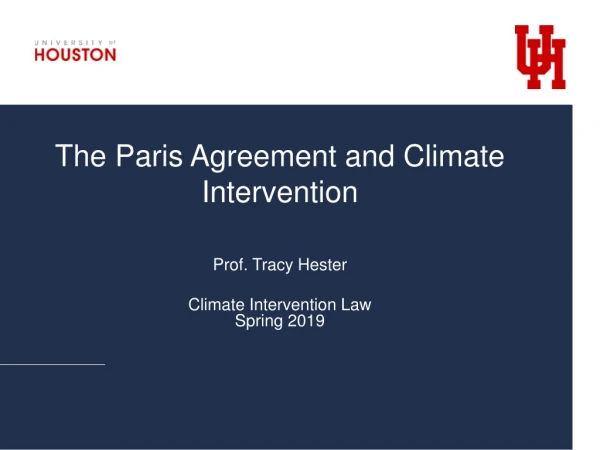 The Paris Agreement and Climate Intervention