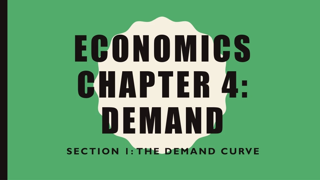 economics chapter 4 demand