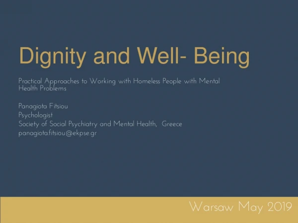 Dignity and Well- Being