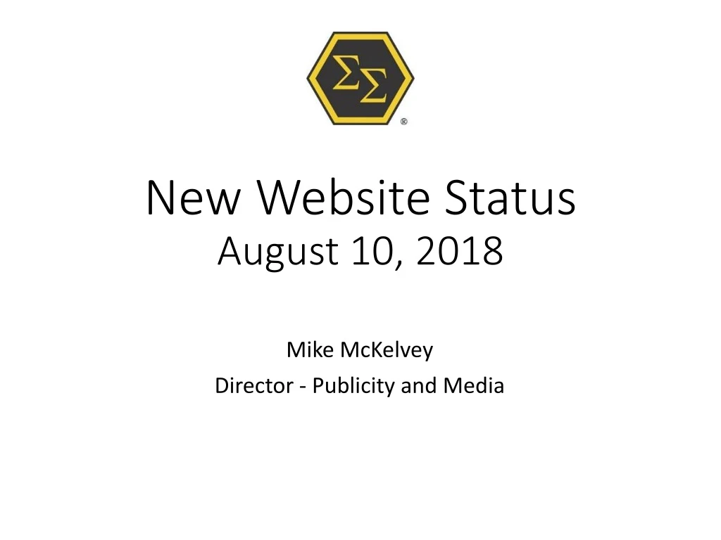 new website status august 10 2018