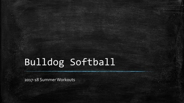 Bulldog Softball