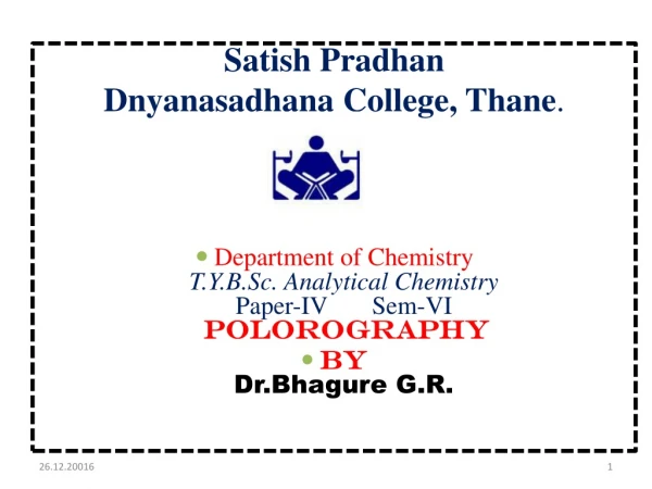 Satish Pradhan Dnyanasadhana College, Thane .
