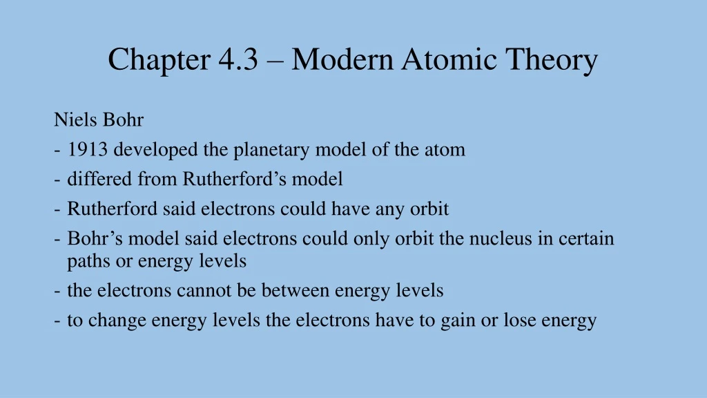chapter 4 3 modern atomic theory