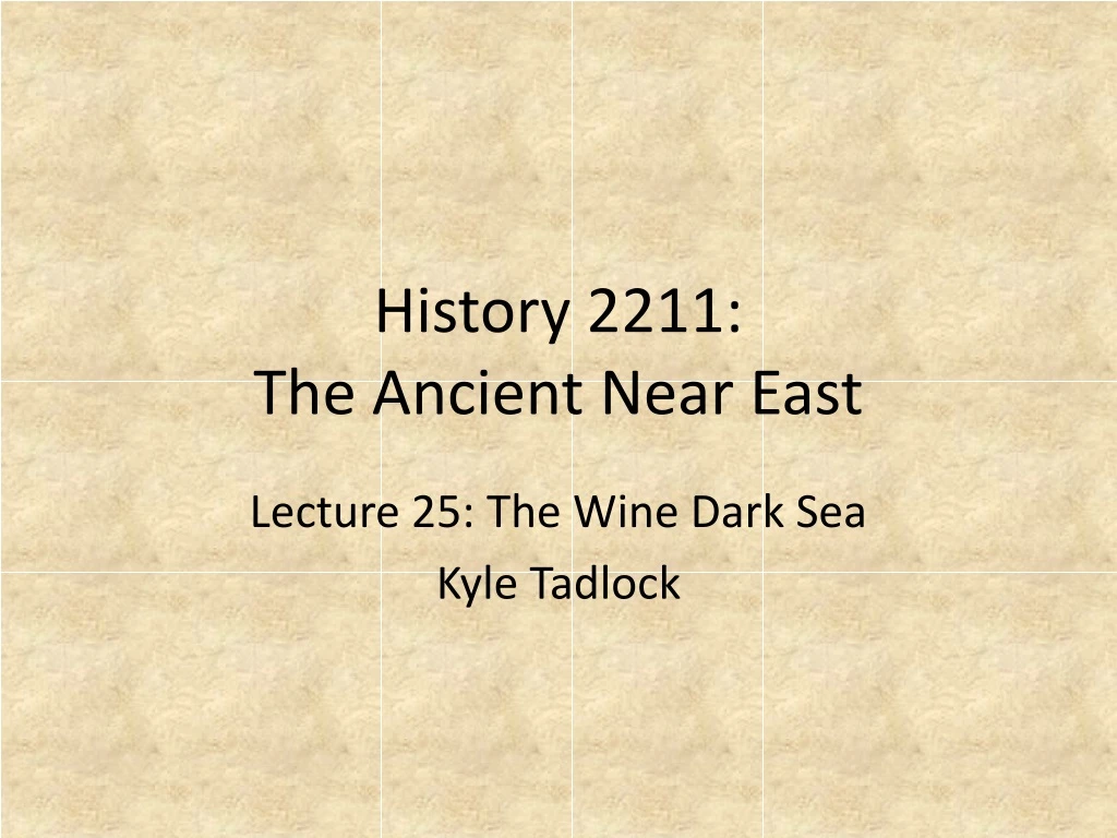 history 2211 the ancient near east