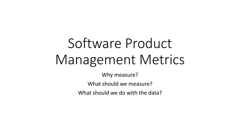 software product management metrics
