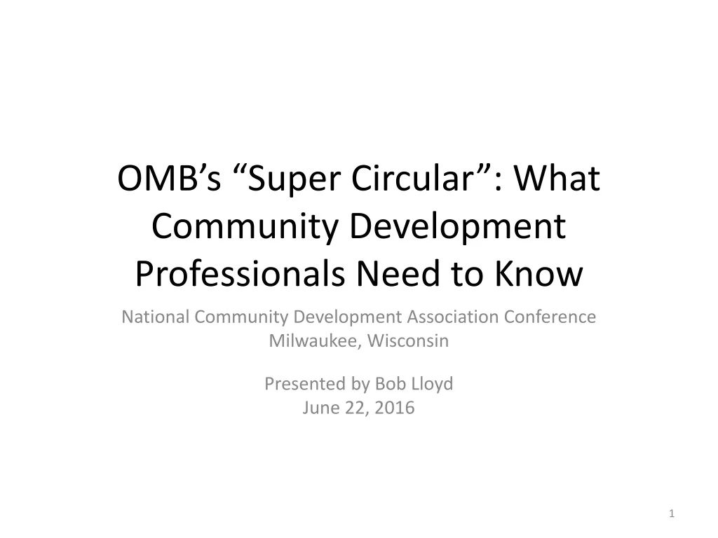 omb s super circular what community development professionals need to know