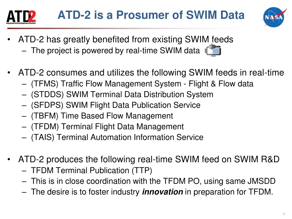 atd 2 is a prosumer of swim data