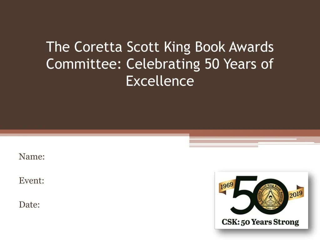 the coretta scott king book awards committee celebrating 50 years of excellence