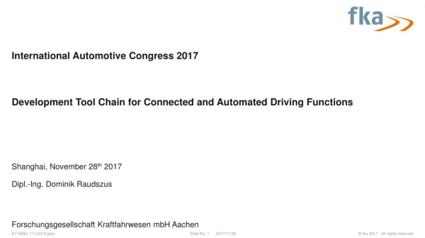 International Automotive Congress 2017
