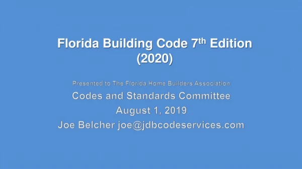 Florida Building Code 7 th Edition (2020)