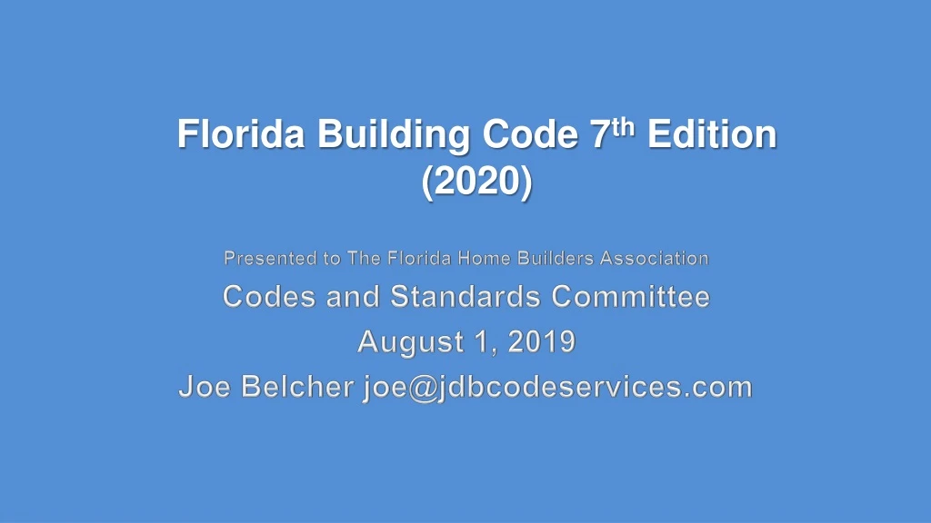 florida building code 7 th edition 2020