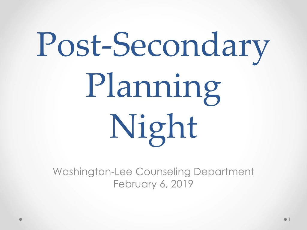 post secondary planning night
