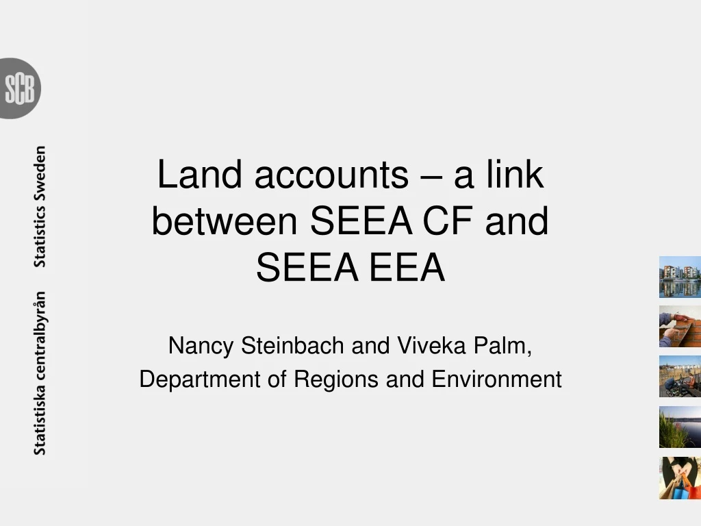 land accounts a link between seea cf and seea eea