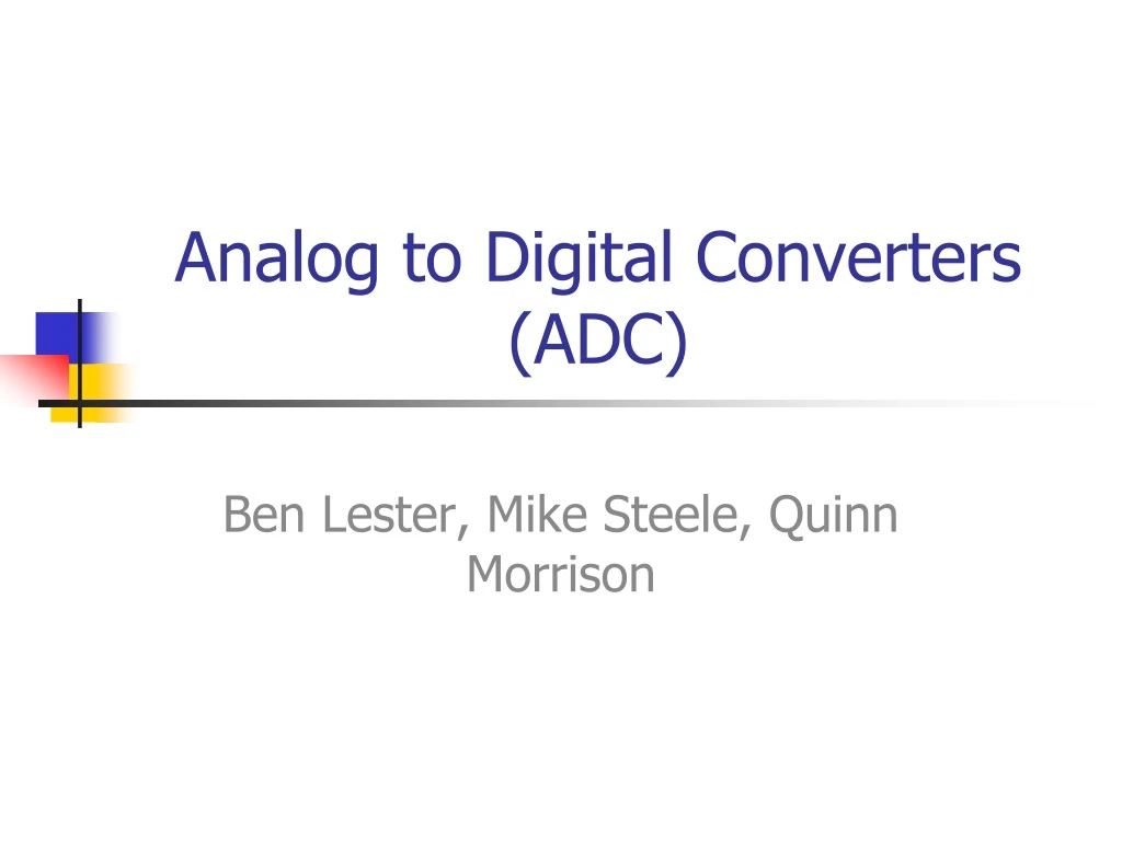 analog to digital converters adc