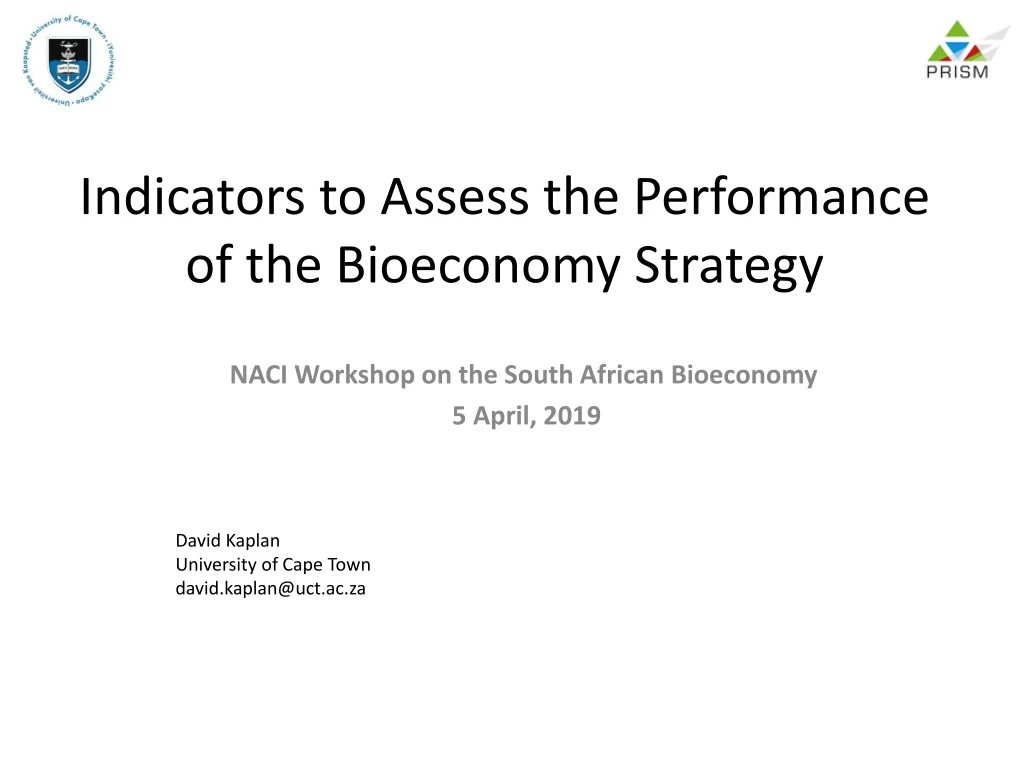 indicators to assess the performance of the bioeconomy strategy