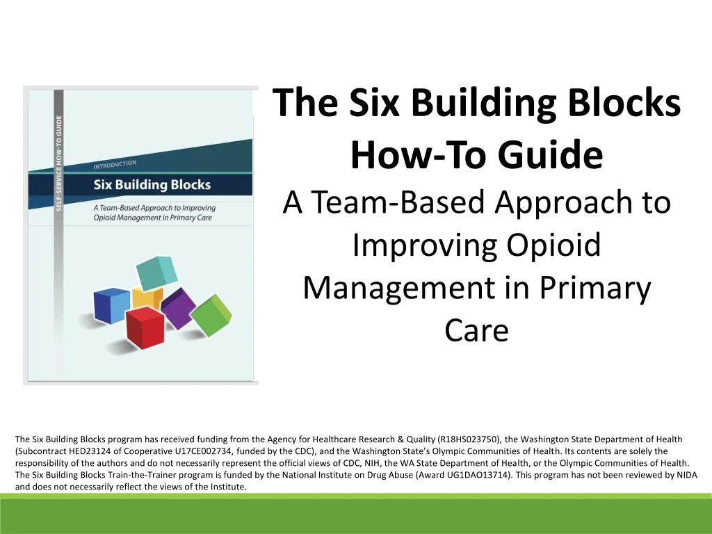 the six building blocks how to guide a team based