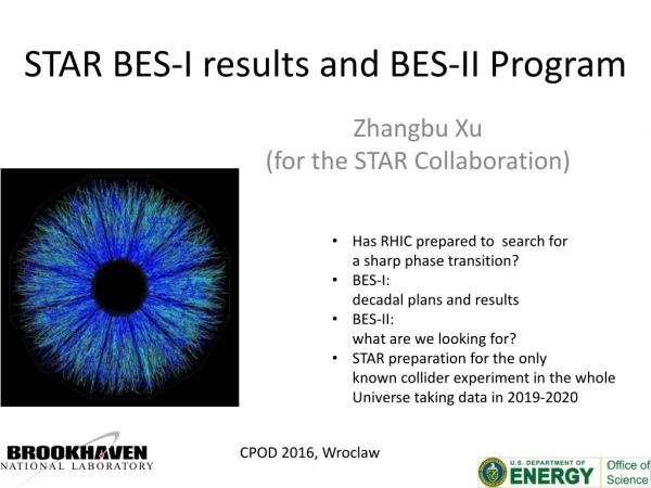 STAR BES-I results and BES-II Program
