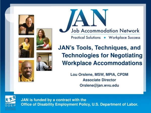 JAN’s Tools, Techniques, and Technologies for Negotiating Workplace Accommodations