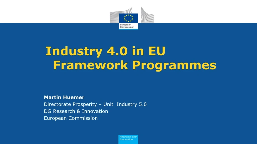 industry 4 0 in eu framework programmes