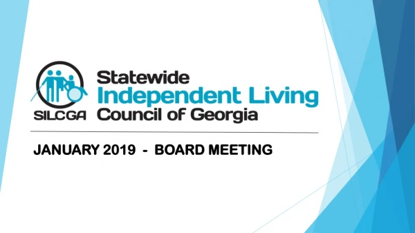 JANUARY 2019 - BOARD MEETING