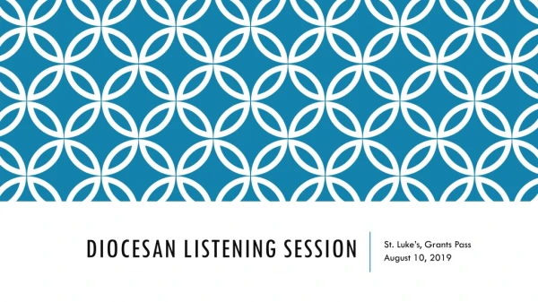 Diocesan listening session