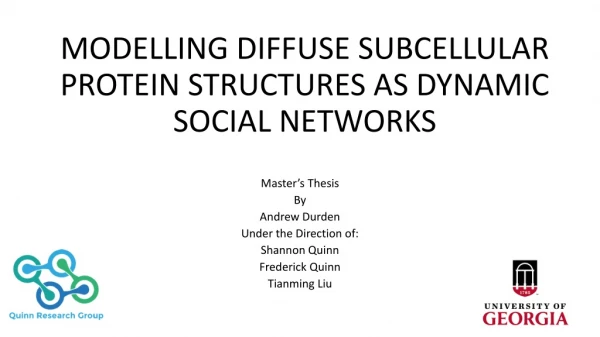 MODELLING DIFFUSE SUBCELLULAR PROTEIN STRUCTURES AS DYNAMIC SOCIAL NETWORKS