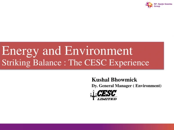 Energy and Environment Striking Balance : The CESC Experience