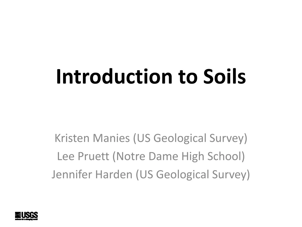 introduction to soils