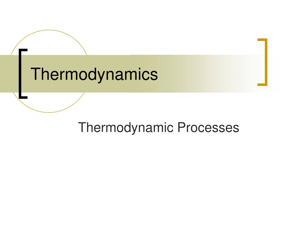 thermodynamics