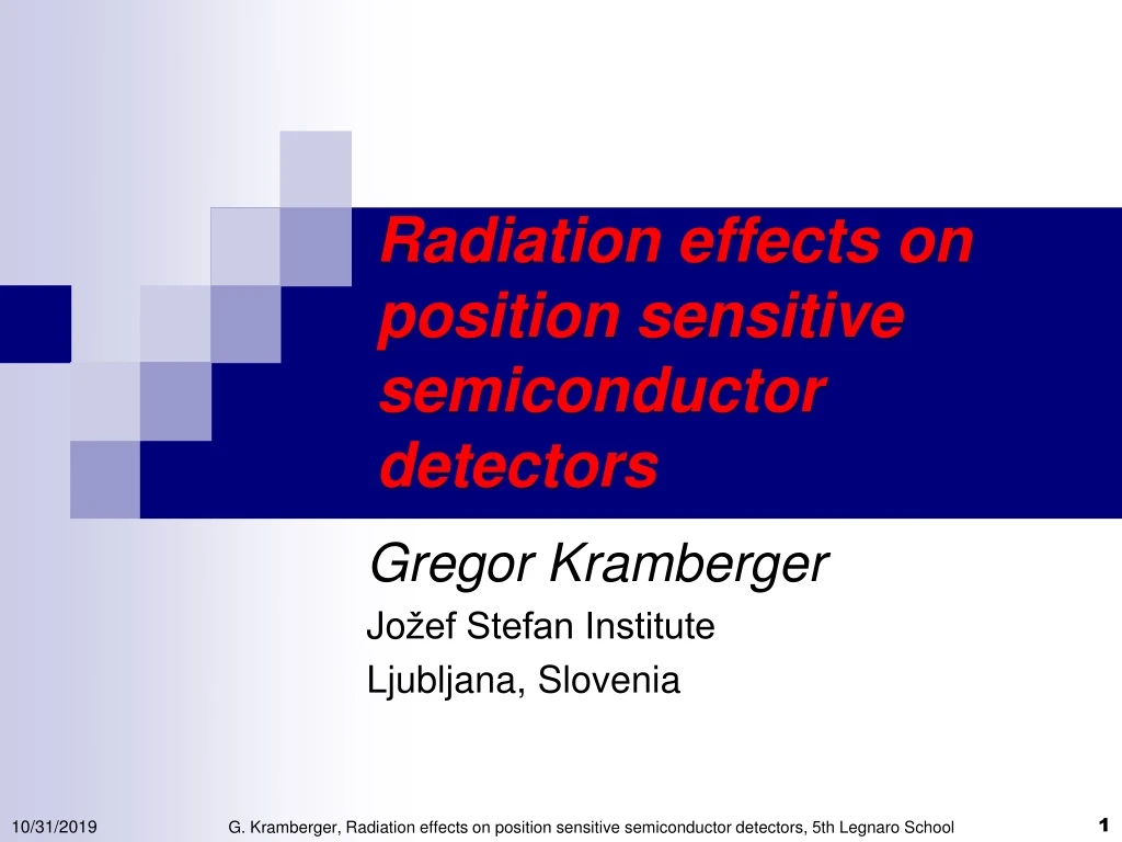 radiation effects on position sensitive semiconductor detectors