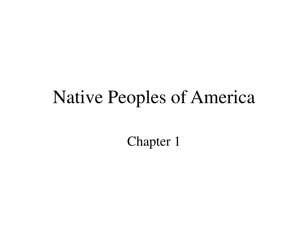 native peoples of america