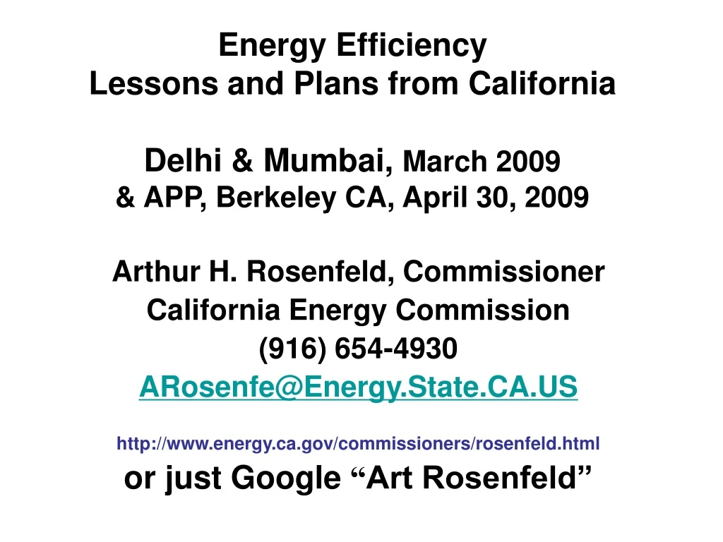 energy efficiency lessons and plans from