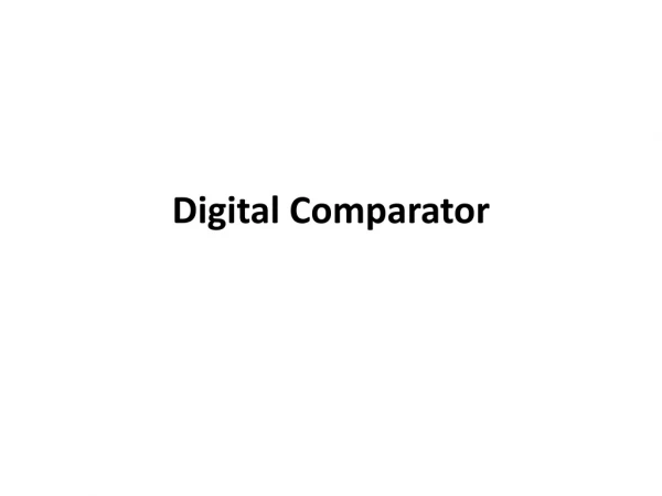 Digital Comparator