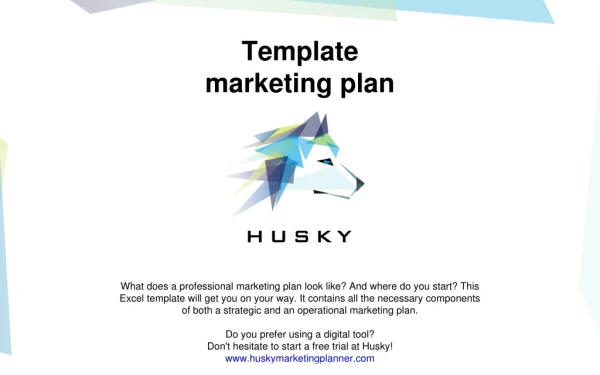 Template marketing plan