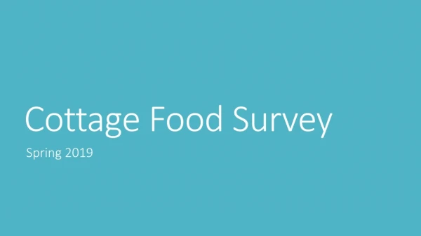 Cottage Food Survey