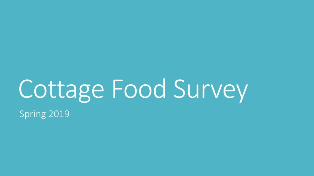 cottage food survey