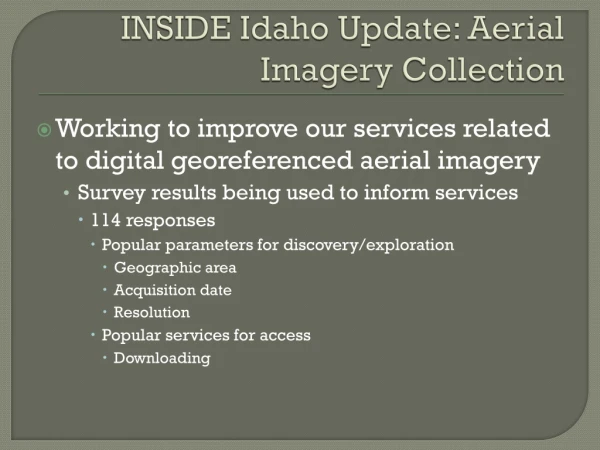 INSIDE Idaho Update: Aerial Imagery Collection