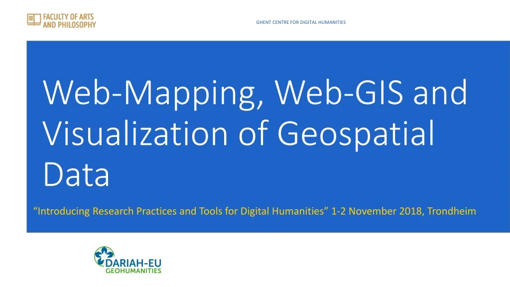 web mapping web gis and visualization of geospatial data