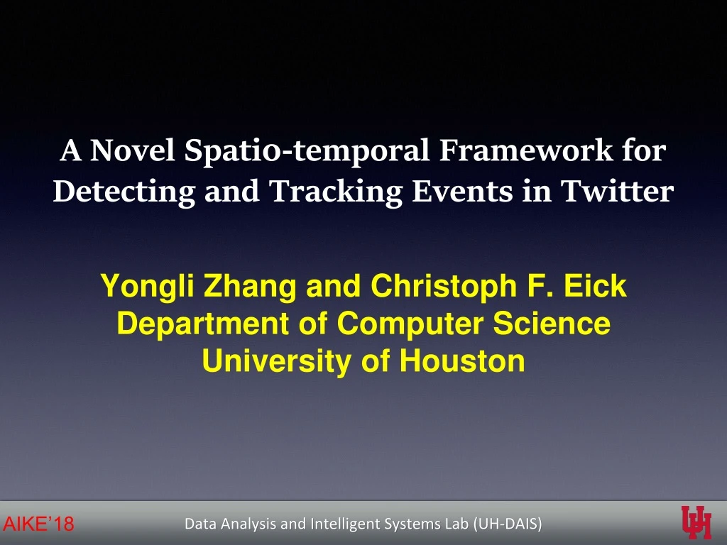 a novel spati0 temporal framework for detecting and tracking events in twitter