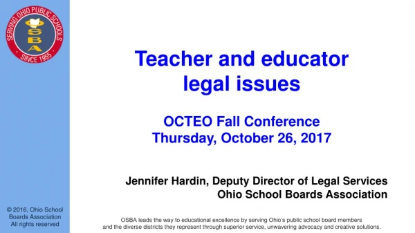 Teacher and educator legal issues