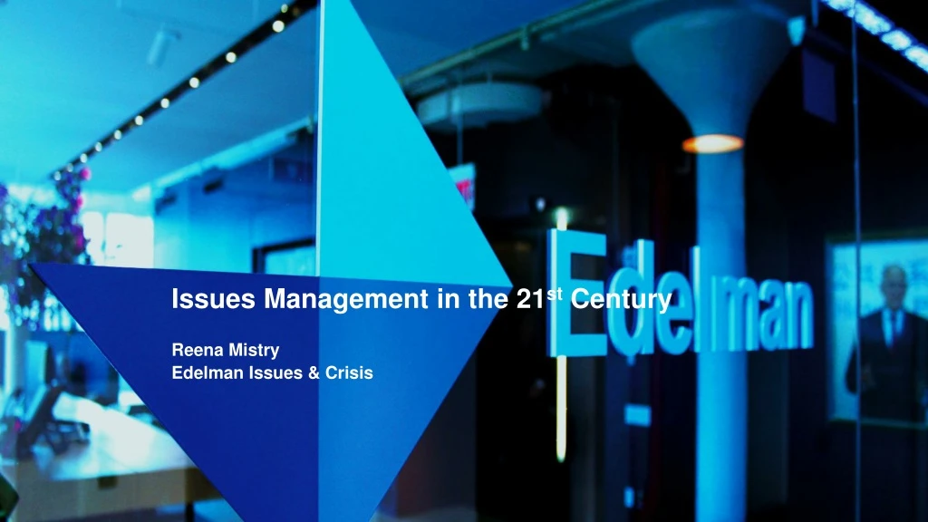 issues management in the 21 st century reena