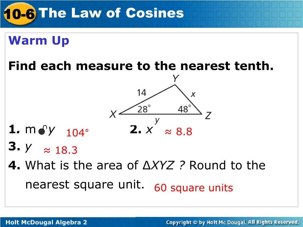 warm up find each measure to the nearest tenth
