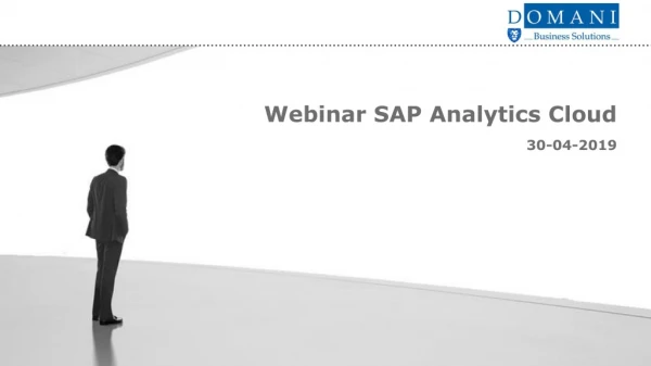 Webinar SAP Analytics Cloud 30-04-2019