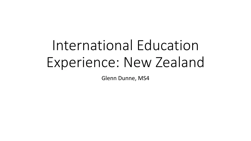 international education experience new zealand